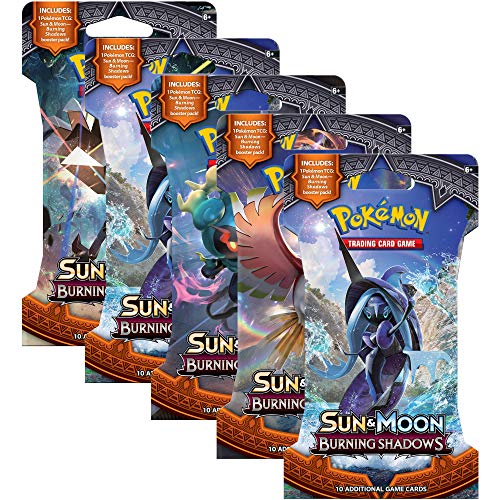 Pokemon Sun & Moon - Burning Shadows 5 Pack Bundle 728192488412 Multicolor