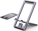 UGREEN Support de téléphone, Support réglable entièrement pliable pour bureau, en aluminium compatible avec iPhone 17 16 15 14 13 12 Pro Max, Galaxy S24 S23 Ultra, Téléphones 4.7 à 7.9 1 cm