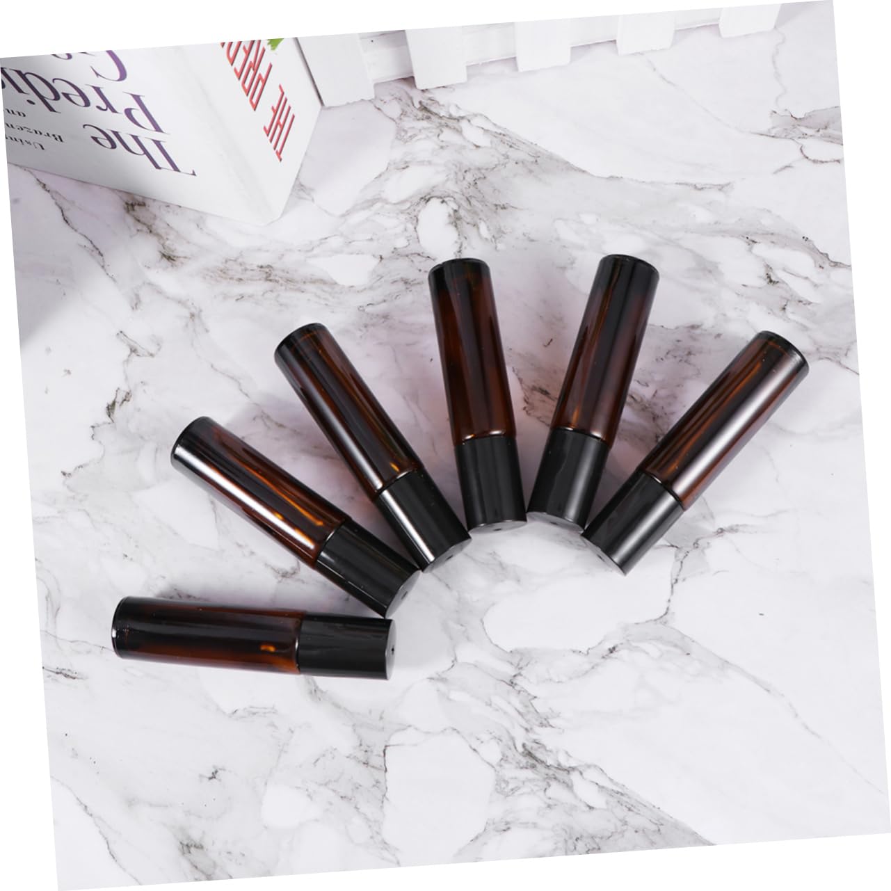 POPETPOP Flacons Roll-on en Verre Marron 10ml Rechargeables, Lot de 24