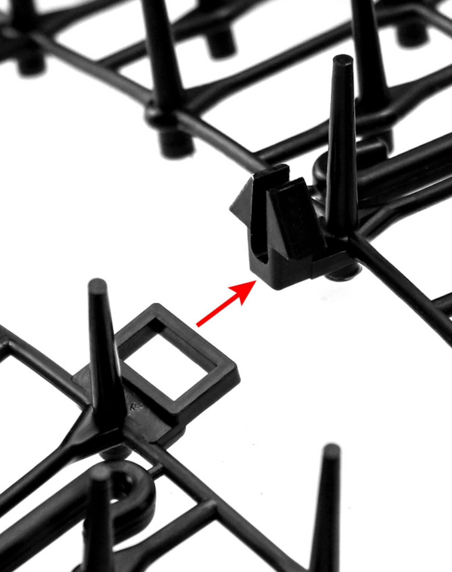 QWORK® 2-pakowa mata odstraszająca koty - 200 cm x 30 cm - siatka kolczasta z barierą dla zwierząt do pokojowego odstraszania kotów i innych zwierząt