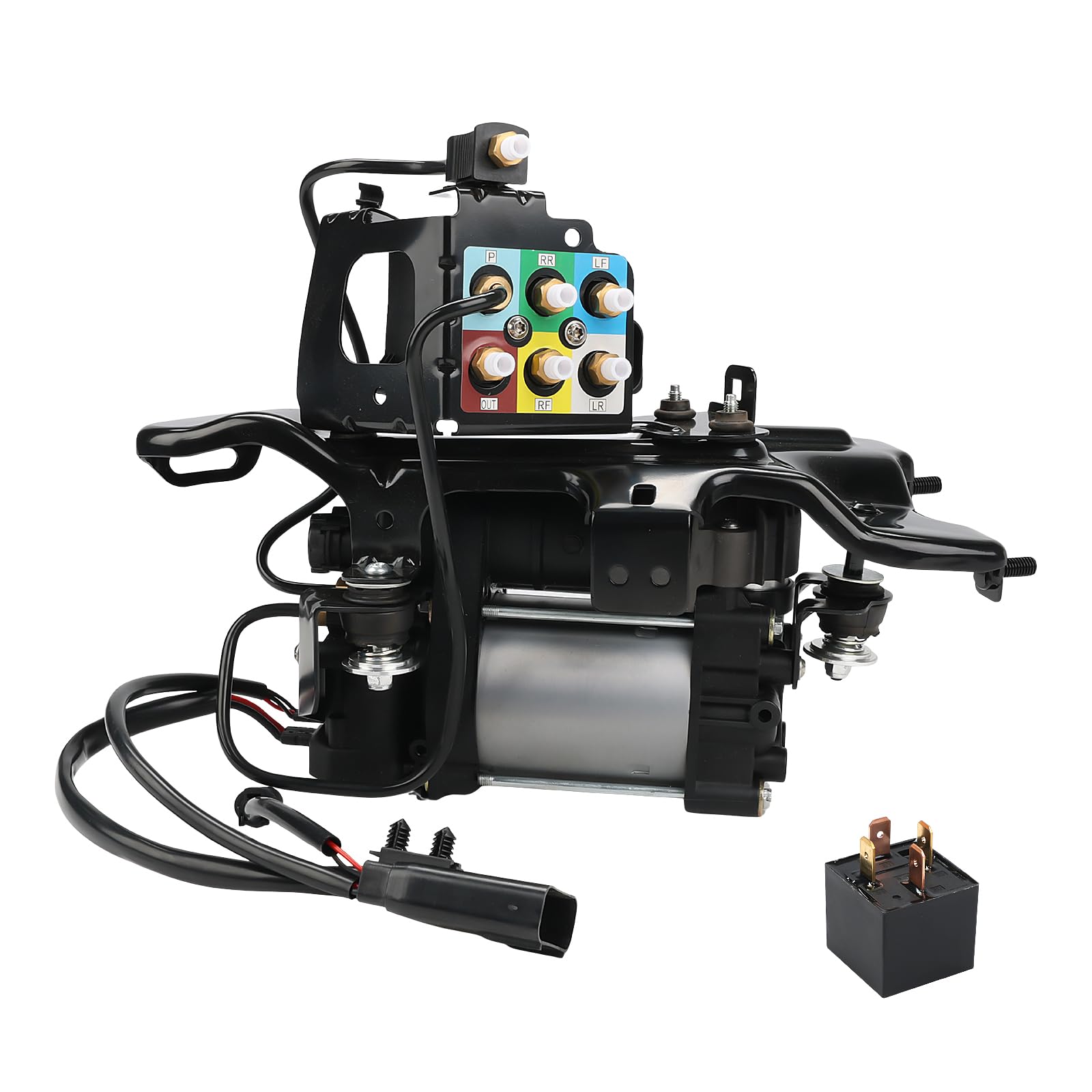 Photo 1 of PEMICEM Air Ride Suspension Compressor Air Pump with Bracket and Relay Replacement for Jeep Grand Cherokee 2011 2012 2013 2014 2015 2016 2017 2018 2019 2020, Replace 68204730AI 68041137AD 68204730AC