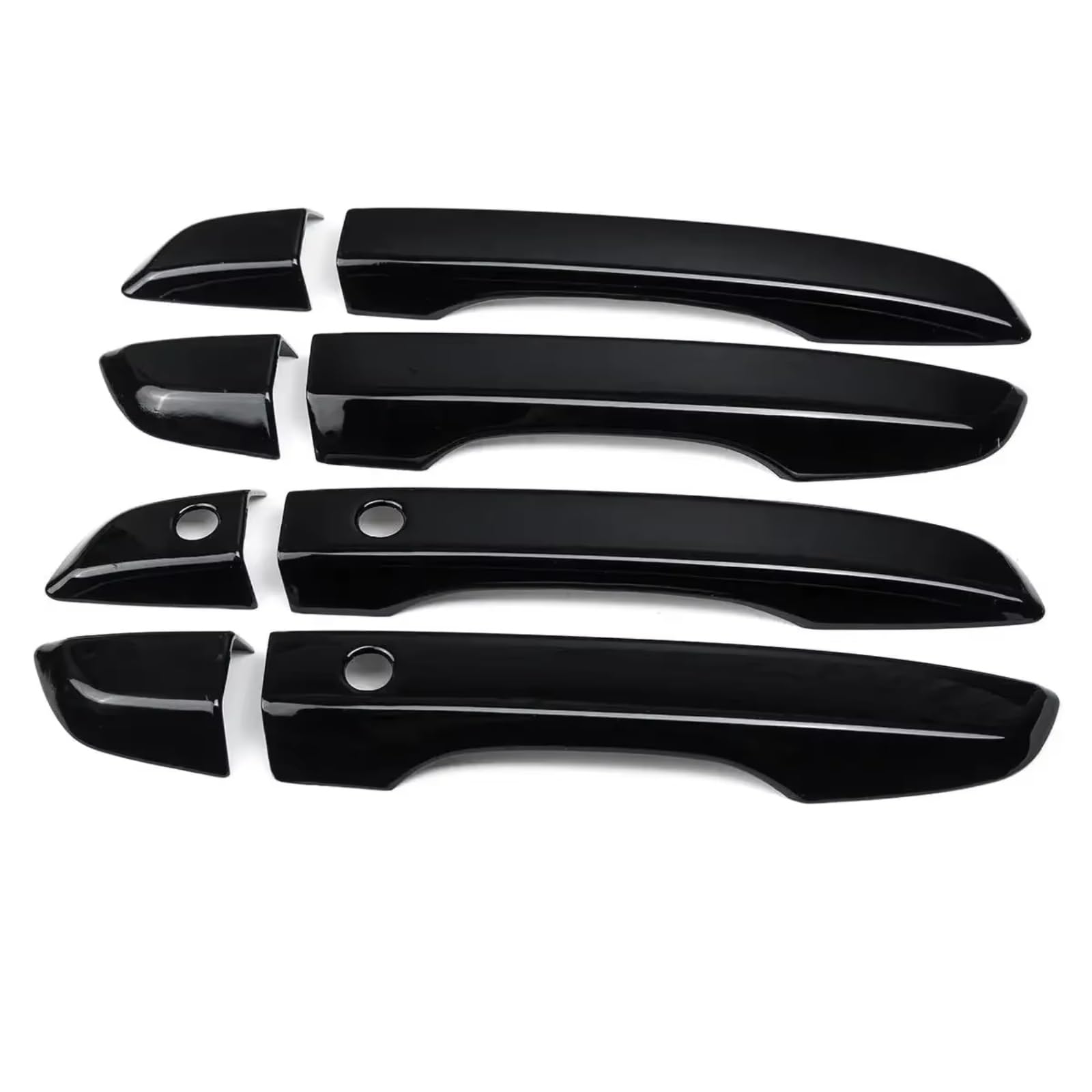 WOLIIEXZ Exterior Door Handle Cap Compatible with Civic 10th Hatchback 2017 2018 2019 Carbon Glossy Black Chrome Accessories Exterior Door Handle Housing(Glossy Black)