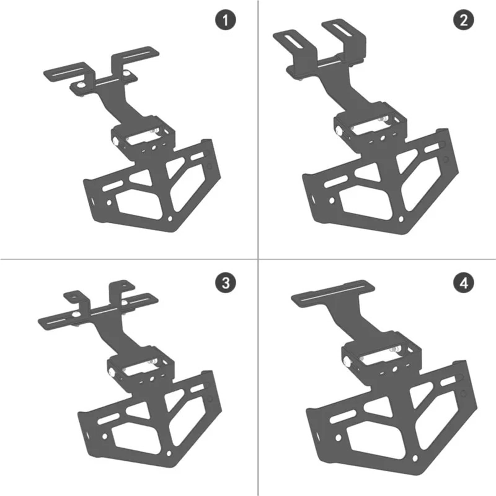 Support De Plaque D'immatriculation Réglable Convient pour Yamaha MT01, MT03, MT07, MT09, MT10, MT15, MT25, MT125 Support Plaque immatriculatio