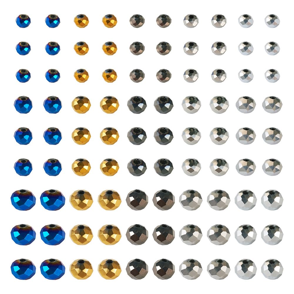 Cheriswelry 3450Pcs 15 Style Glass Beads Strands Faceted Rondelle Crystal Glass Spacer Loose Beads for Jewelry Making Findings Bracelets — image 1