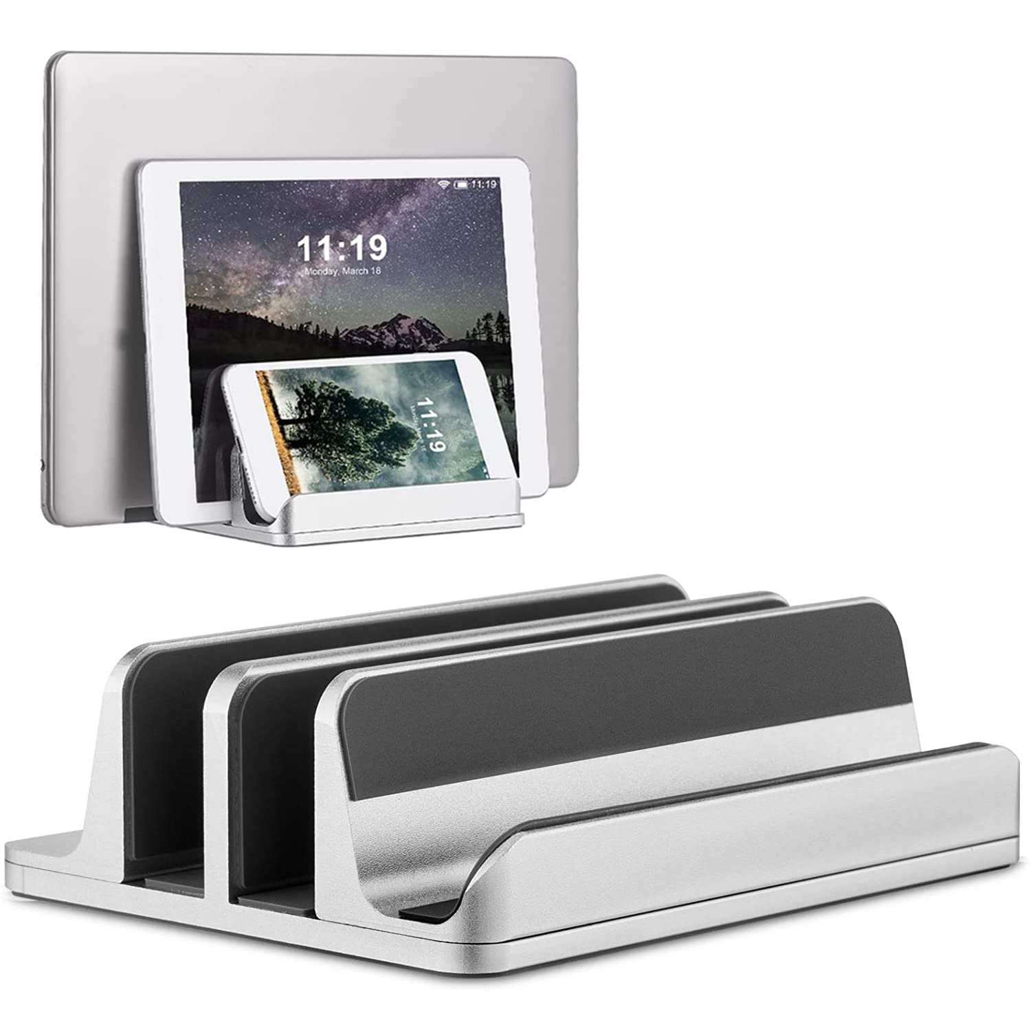 Amazon.co.jp: ノートパソコン スタンド 縦置き 3in1 PCスタンド 3台