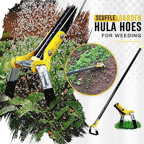 Hula Hoe for Weeding, Adjustable Long Handle (1.6-2.4m), Stainless Steel Loop Stirrup Hoe for Soil Loosening, Sharp and Durable Gardening Tool - Image 4