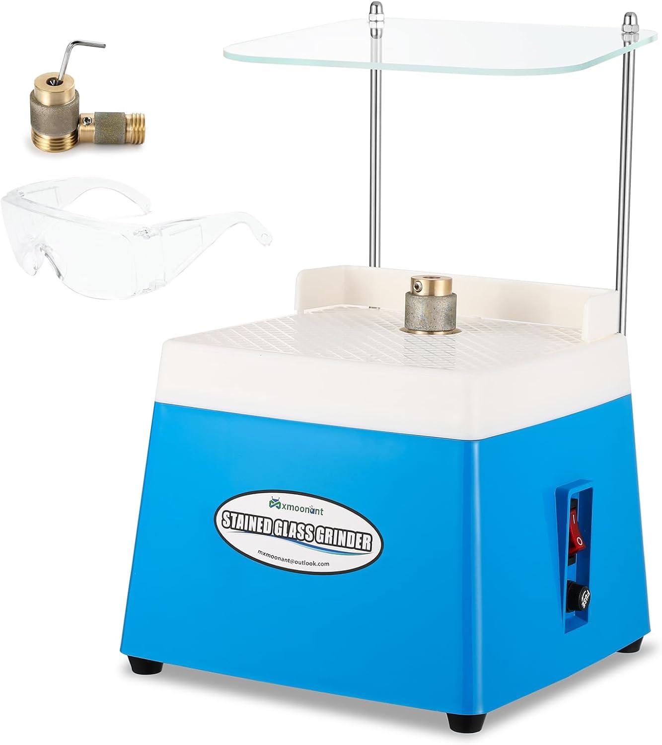 Mxmoonant Stained Glass Grinder with Baffle