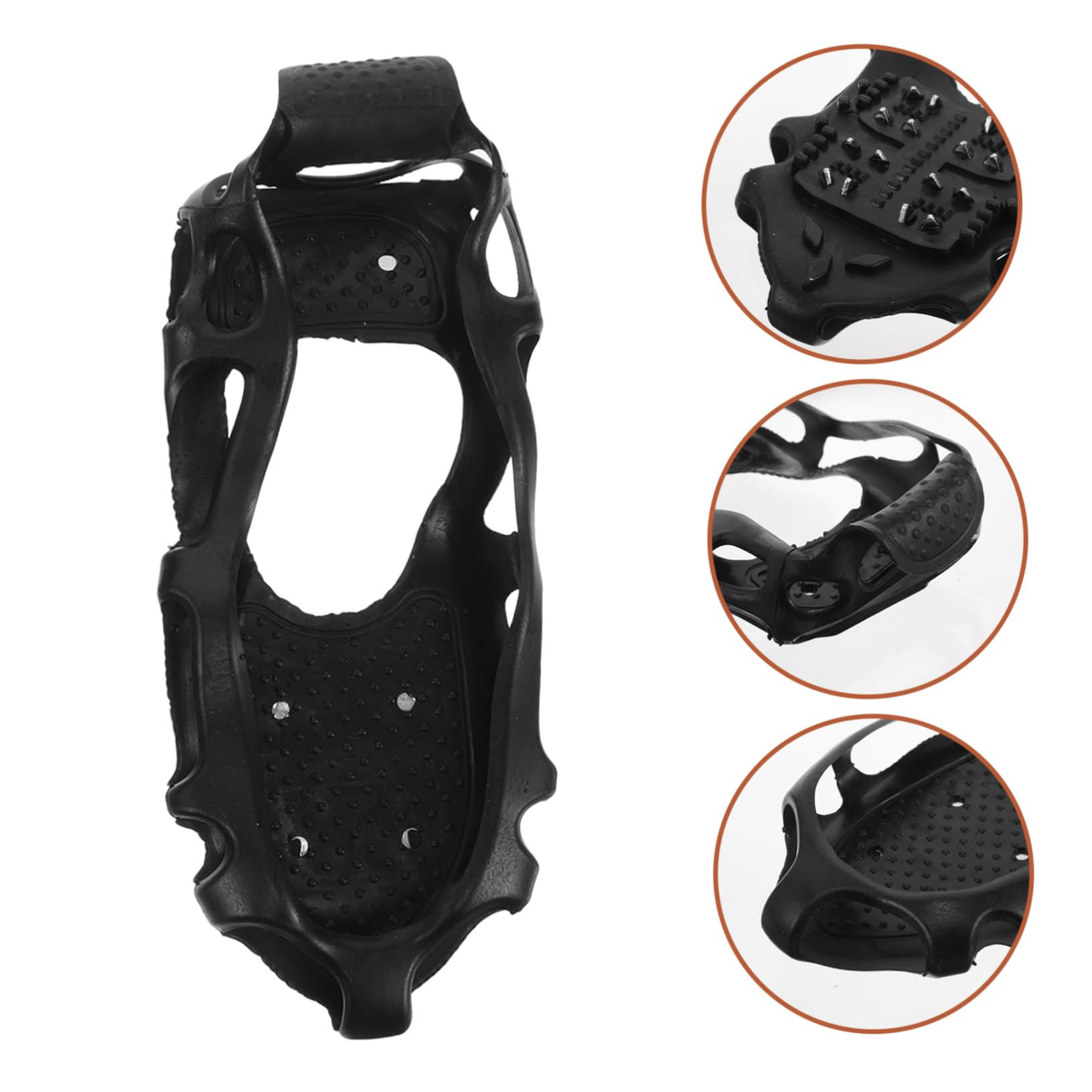 Ramponi Ghiaccio per Scarpe 24 Denti Tpe 1 Paio Nero | Pesca nel Ghiaccio e Arrampicata su Montagna, Calzata L43-45, Puntali Antiscivolo Leggeri