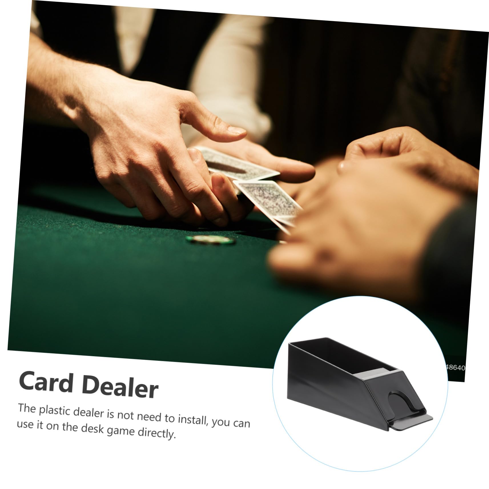 WOONEKY Distribuidor de Cartas de Plástico Reutilizable para Mesa Compacto y Duradero con Bordes Redondeados para Repartir Cartas Fácilmente Poker y Blackjack