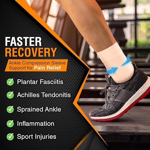 Miniatura 3 de Doc Miller Manga de compresión de tobillo  Soporte de talón para dolor de talón  Fascitis plantar para soporte de tobillo y alivio de neuropatía  1