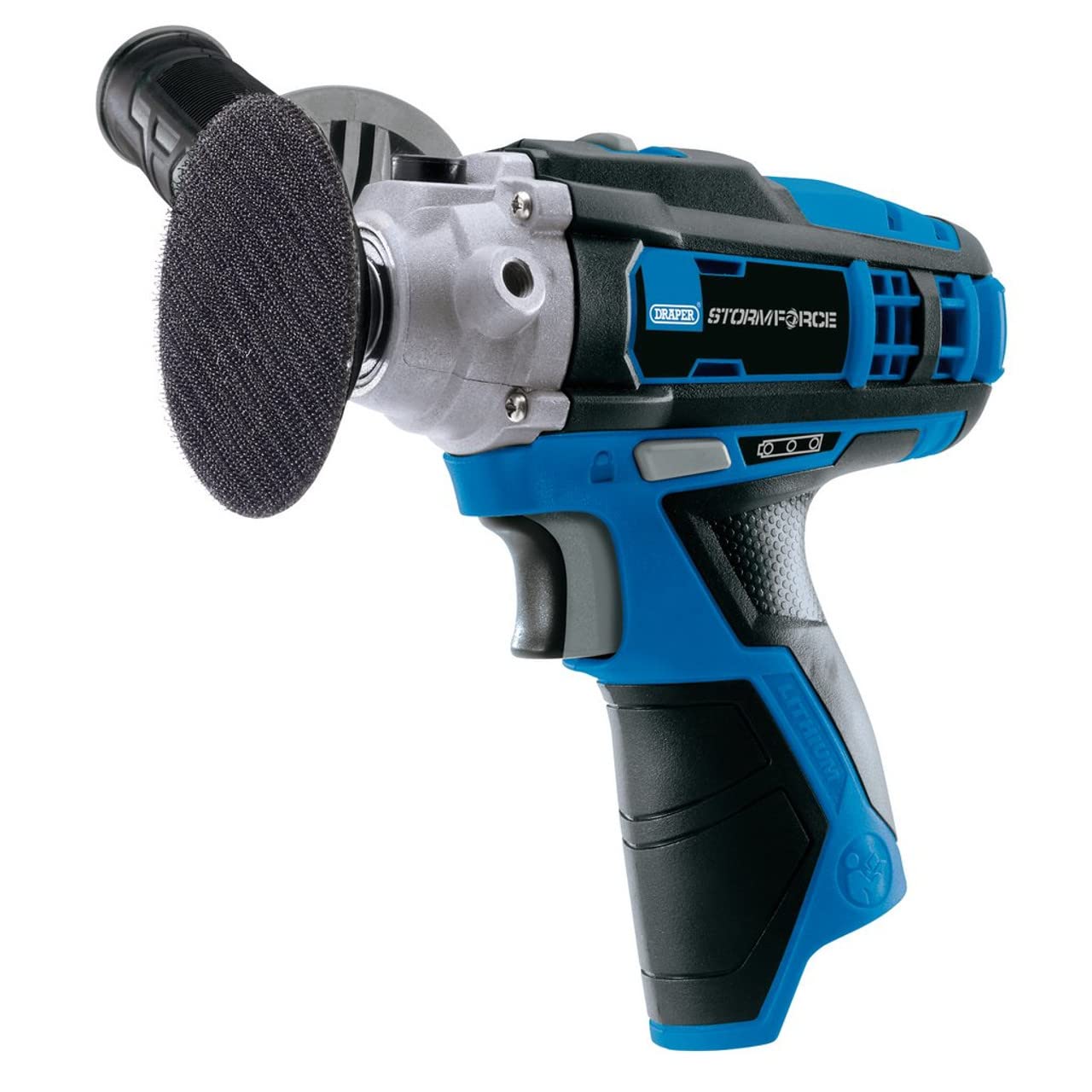 Draper Cordless 10.8V Car Polisher Buffer Sander 2-Speed 7500RPM Storm Force