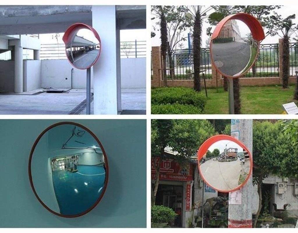 Espejo de Seguridad para tráfico, Convexo, con Amplio Campo de visión y Lente Gran Angular, irrompible para almacén (tamaño: 60 cm)