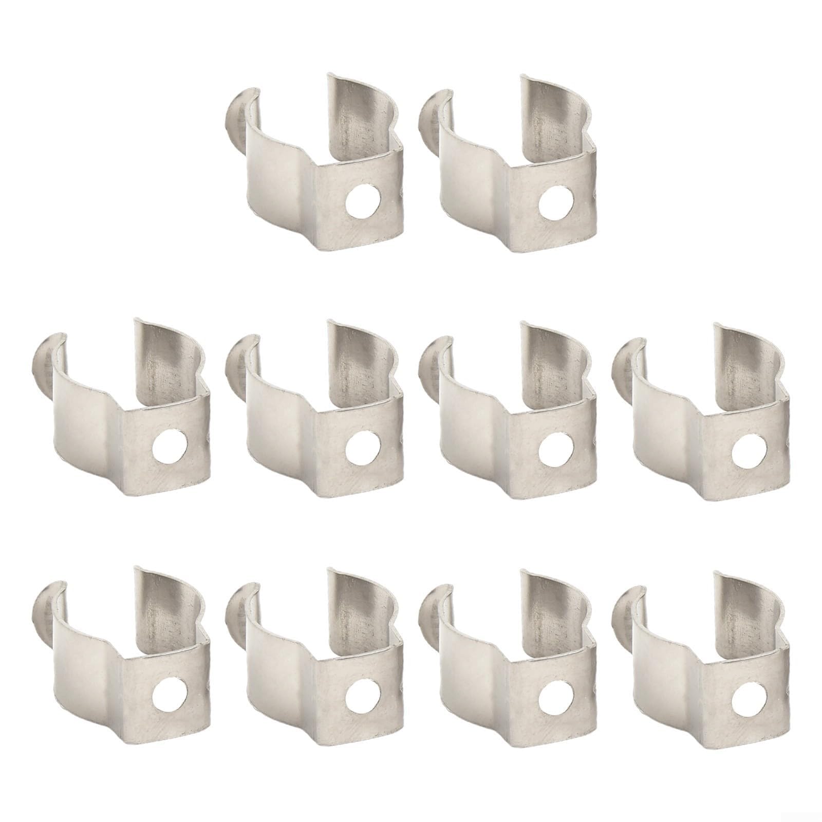10Pcs Spring Terry Clips, Open Type Spring Tool Clips Steel Terry Clips, For Organizing Tools Brooms Brushes Rakes/Pipes In Garages Workshops Sheds Cabinets(16mm)