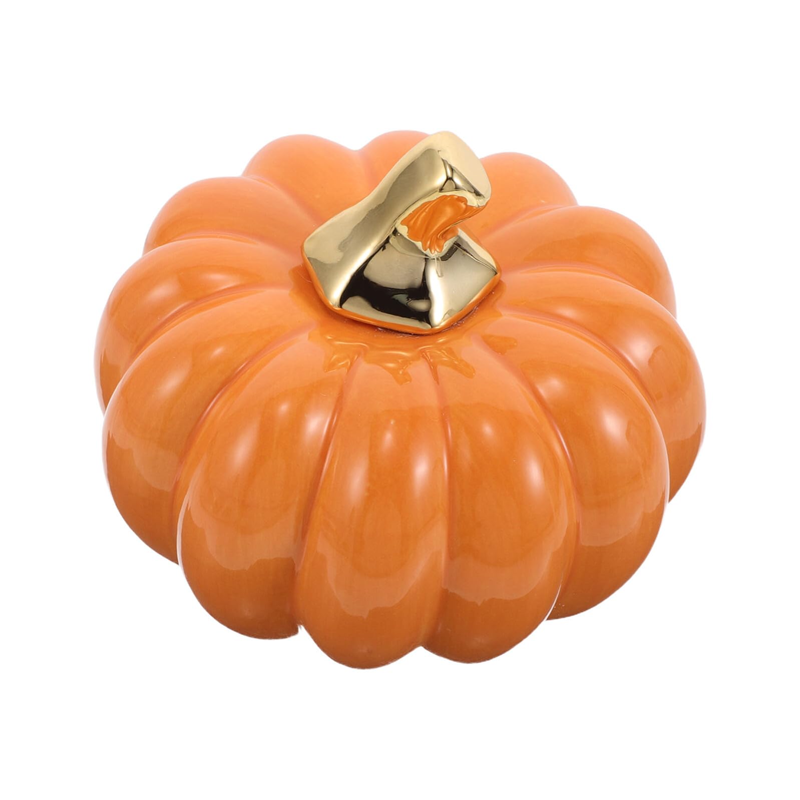Keramikkürbis für Herbstdeko Tischfiguren aus Keramik Kürbisdeko für Halloween und Erntedank Kunstvolle Skulpturen für Wohnraum