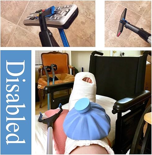 Miniatura 6 de Herramienta de agarre de alcance de 32.3 in de largo, herramienta de agarre plegable para ancianos, pinza de basura ligera, extra larga, herramienta