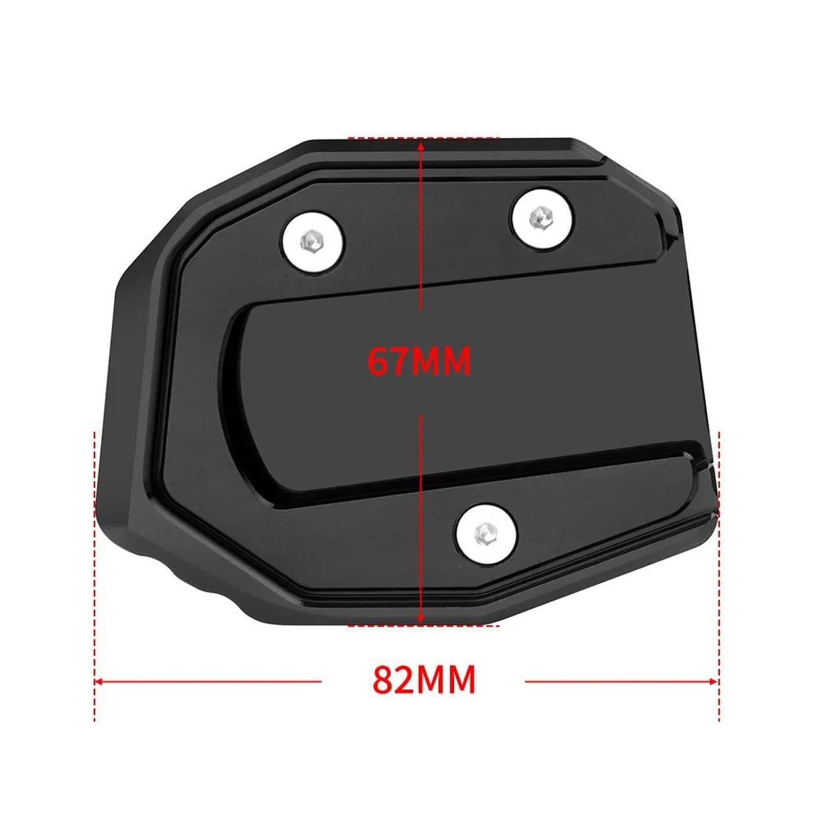 Piastra Allargata Piastra di Supporto Estesa Cavalletto Laterale Moto per K&awasaki per VulcanS 650 2015-2023 Piedino di Estensione Cavalletto Laterale Maggiorato Cavalletto Supporto(Rosso)