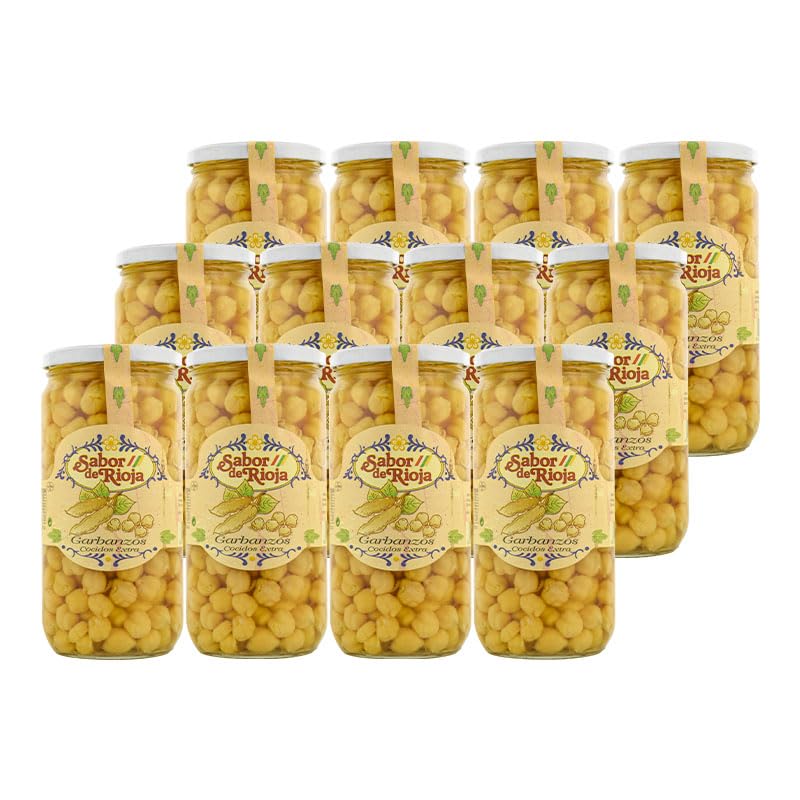 Garbanzo Cocido Extra Sabor De Rioja 0.660 Kg (Pack 12 botes x 660 g.)