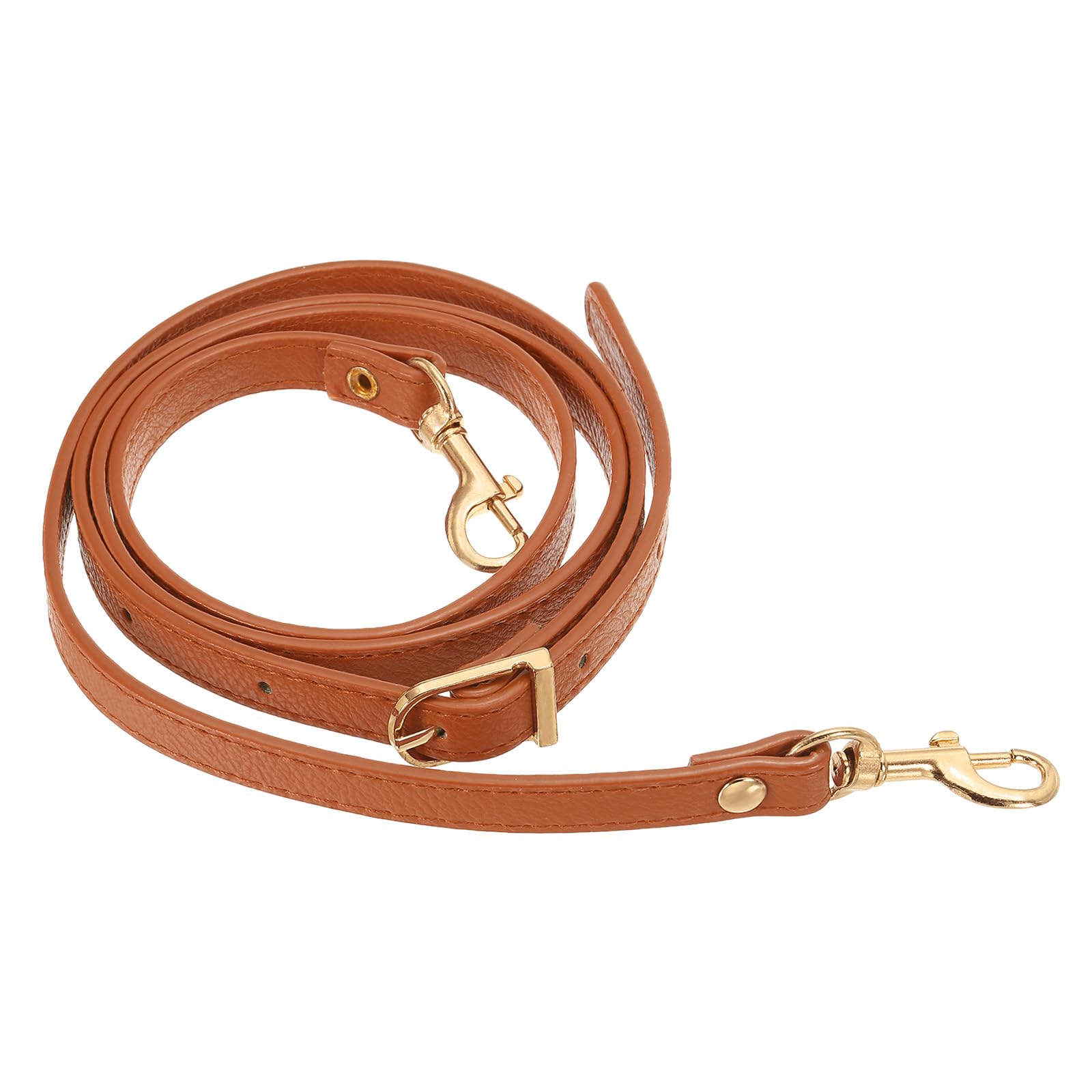 PATIKIL Leather Purse Strap Replacement 47 Inch, PU Adjustable Shoulder Crossbody Replacement Strap with Gold Hardware, Ochre Yellow
