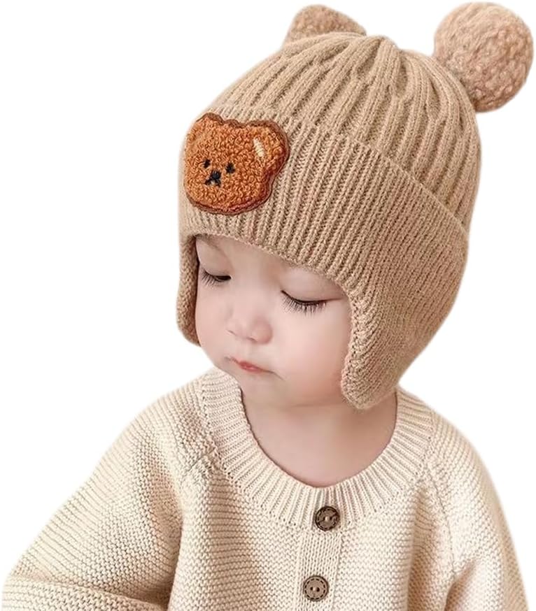 XYX Toddlers Baby Girls and Boys Fleece Lined Crochet Earflap Hats Newborn Kids Cute Beanie Cap Winter Soft Warm Knit Caps XYX Toddlers Baby Girls and Boys Fleece Lined Crochet Earflap Hats Newborn Kids Cute Beanie Cap Winter Soft Warm Knit Caps