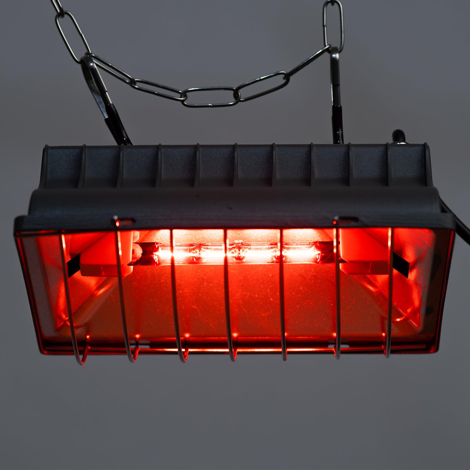 Infrarot Wärmestrahler mit 175W Lampe Heizlampe für Küken, 175W Brutlampenheizung für Küken und Enten, verstellbare Hängehöhe und wasserdichter Lampenschutz gegen Herunterfallen