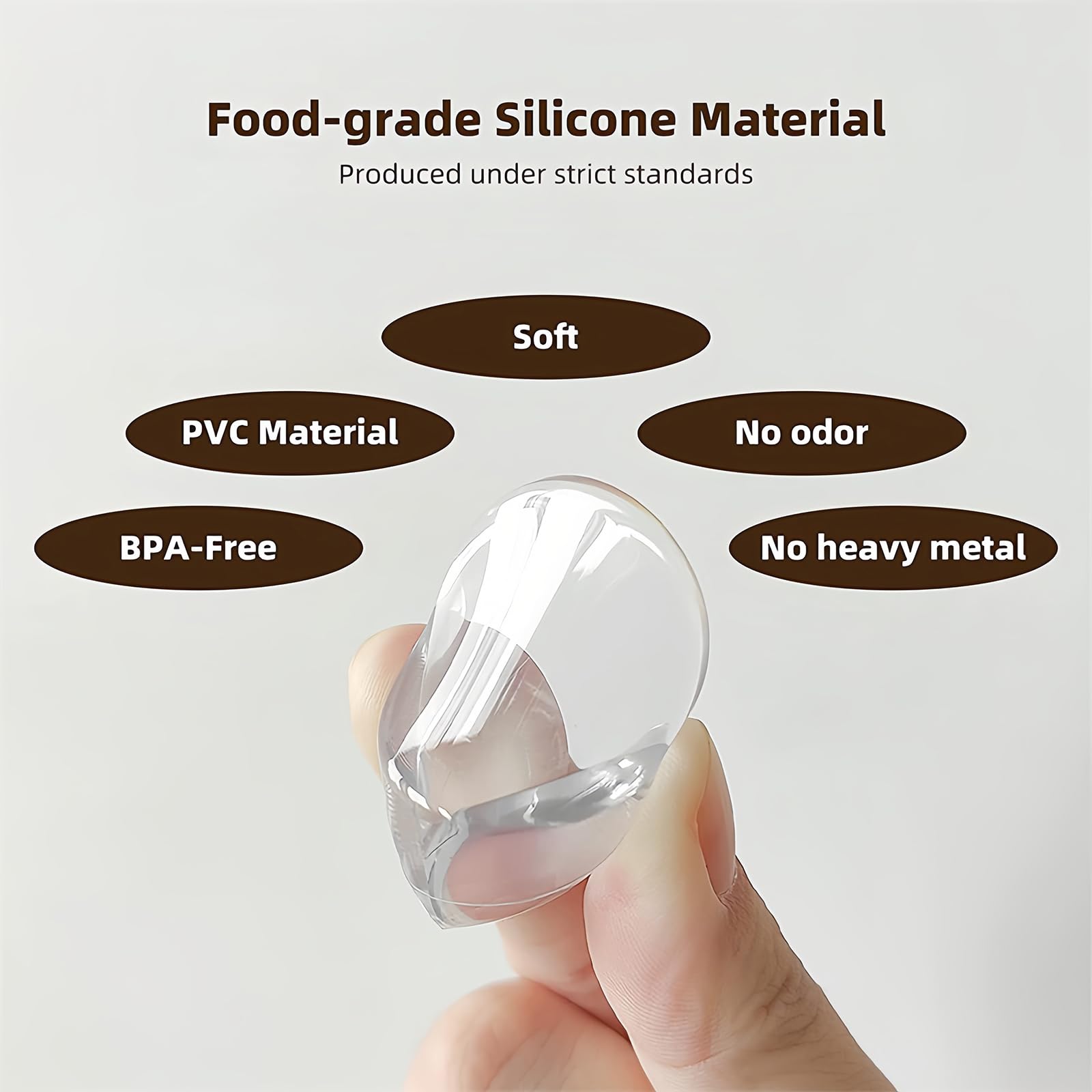 Paquete de 5 protectores de esquina transparentes para seguridad del bebé, protectores de bordes de muebles y parachoques de esquina de mesa, suministros transparentes a prueba de niños para bordes — view 4