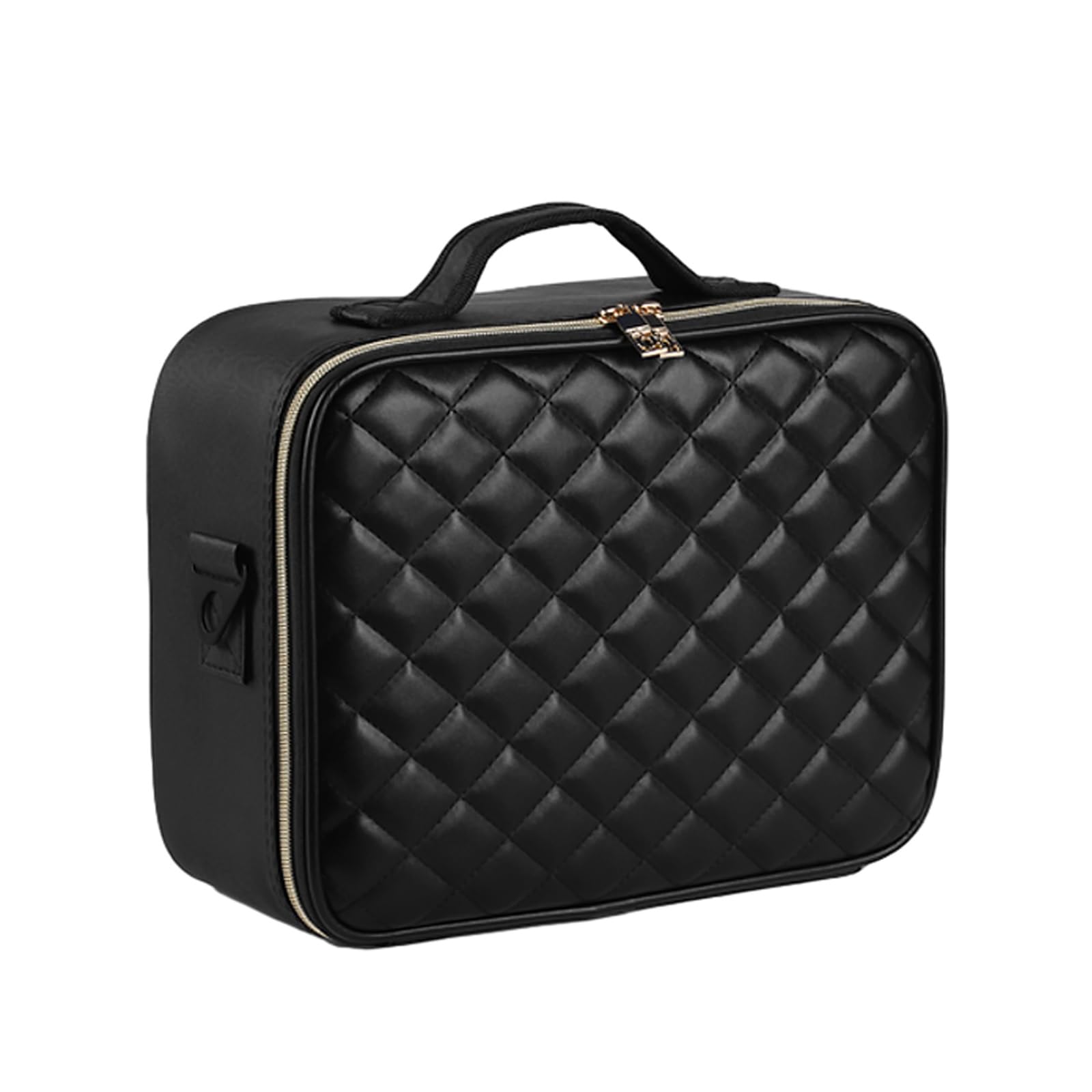 Borsa Trucchi Con Specchio A LED, Makeup Bag Con 3 Modalità Di Illuminazione,Professionale Portatile Trousse Make Up Organizers Trucchi Ragazza Valigetta Porta Trucchi，Beauty Case Da Viaggio(Noir)