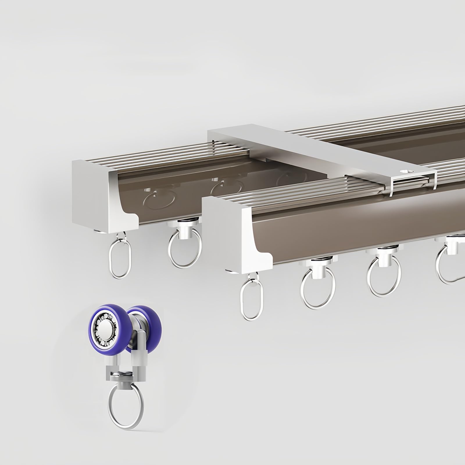 Tringle à rideaux double pour décoration d'intérieur moderne