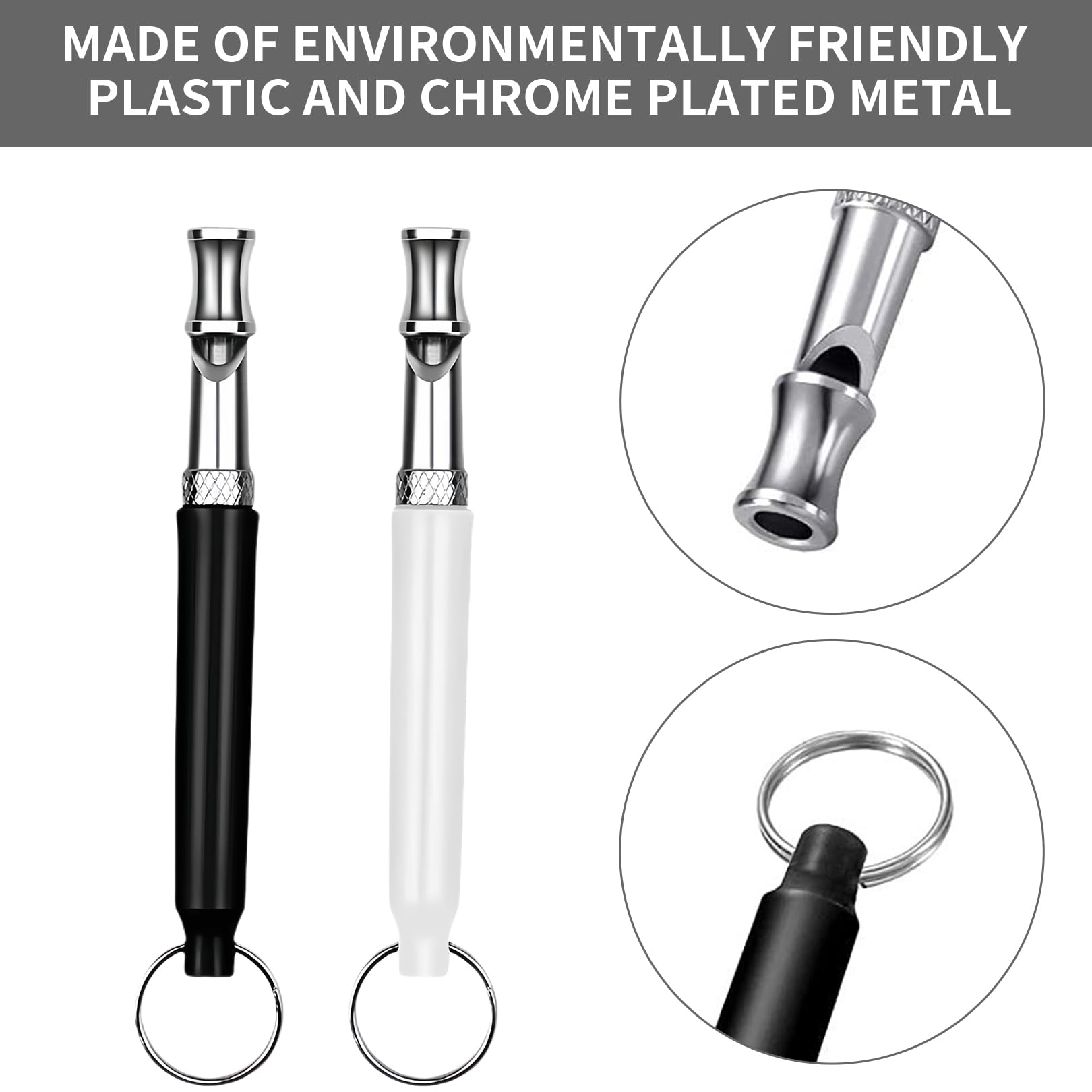 2 Pièces Sifflet Ultrason Chien,Anti Aboiement Collier Agression de Exterieur Fugue Sifflet Chiens Repulsif et Ultrasons Chat Grand Sifflets Femme,pour Pet Promenade Sauvetage Whistle Harnais