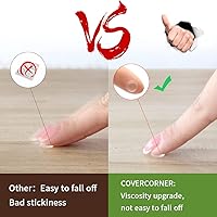 Vista 6 de Parachoques de puerta de gabinete de súper alta viscosidad -200 piezas de almohadillas adhesivas transparentes de 2/5 pulgadas de diámetro