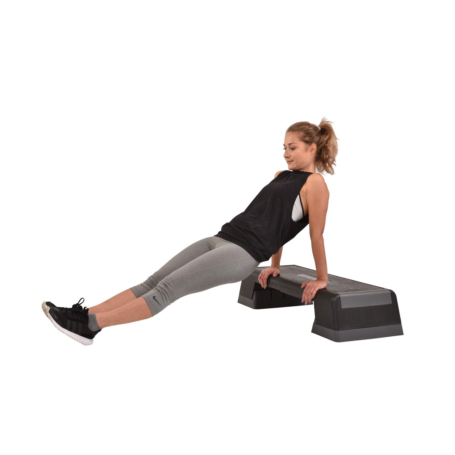 step.professional - Aerobic Steppbrett für das Workout zuhause - höhenverstellbarer Stepper bis 150kg belastbar