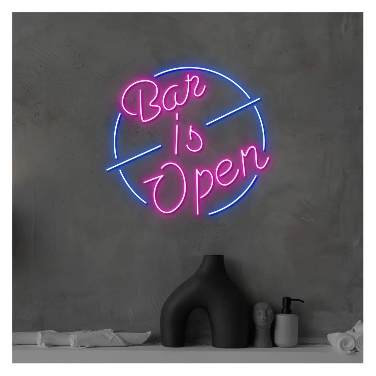 Lámpara de señal Letrero de neón con luz regulable para barra abierta, Para ideal para fiestas, salones, tiendas y hoteles