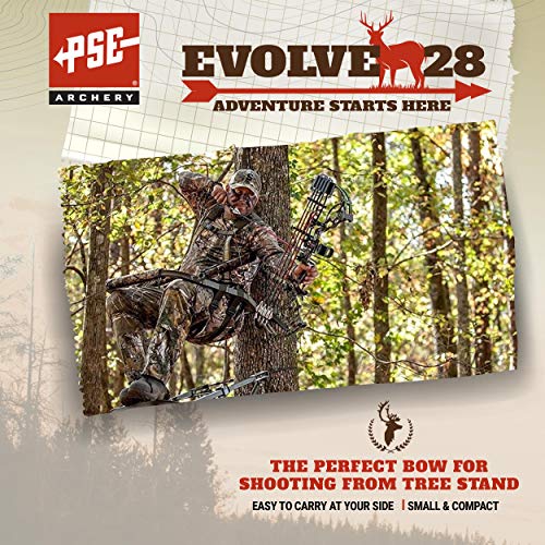 PSE ARCHERY Evolve 28 Compound Bow Kit-Compact-Hunting - 70 lb. Draw Weight - Black