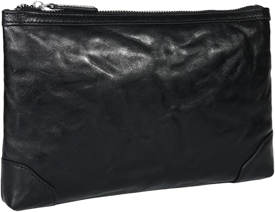 Genuine Leather Clutch Bag for Men Handbag Wrist Bag Business Large Purse Envelope Bag
