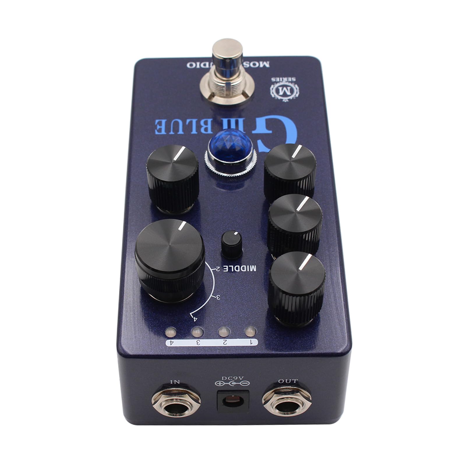 Efekty Gitarowe Przester z Fioletowym Kanałem Preamp Overdrive dla Gitarzystów Elektrycznych CZARNY