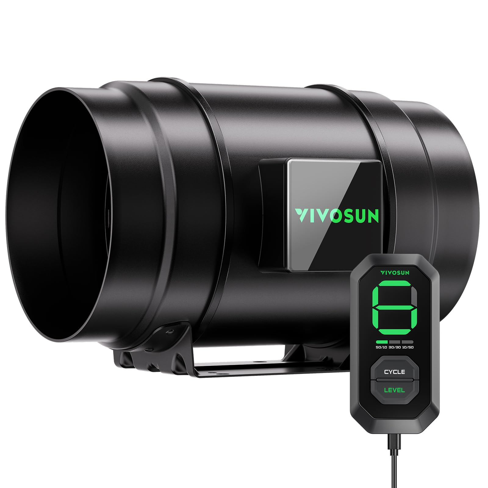 VIVOSUN G8 8" Inline Fan &amp;Cycle Mode Speed Controller, 725 CFM Aerozesh Fan