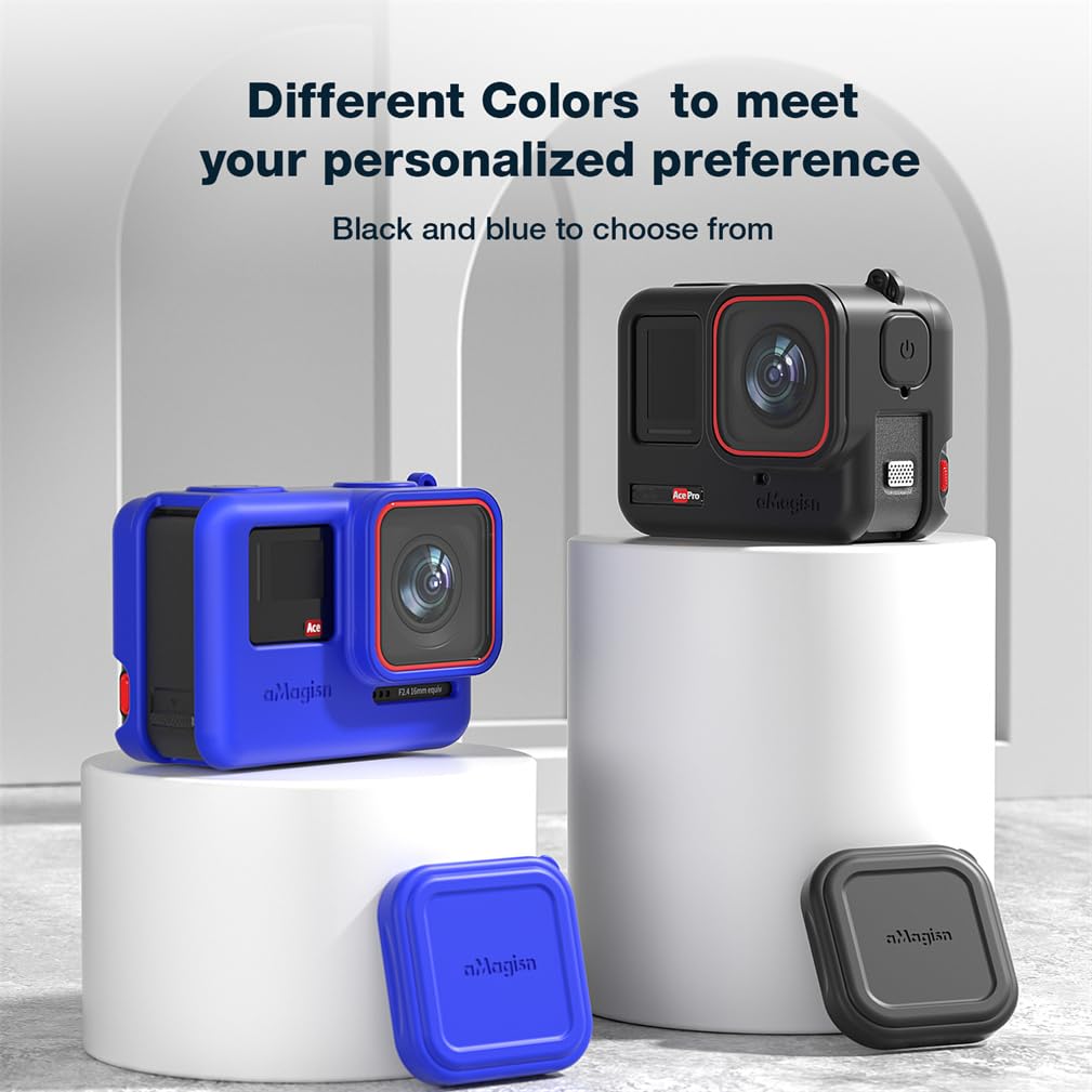 Custodia Rigida EVA Per Insta360 Ace Pro / Ace – Protezione Antiurto Con Vano Obiettivo Rialzato – Pratica Borsa Da Viaggio Nera
