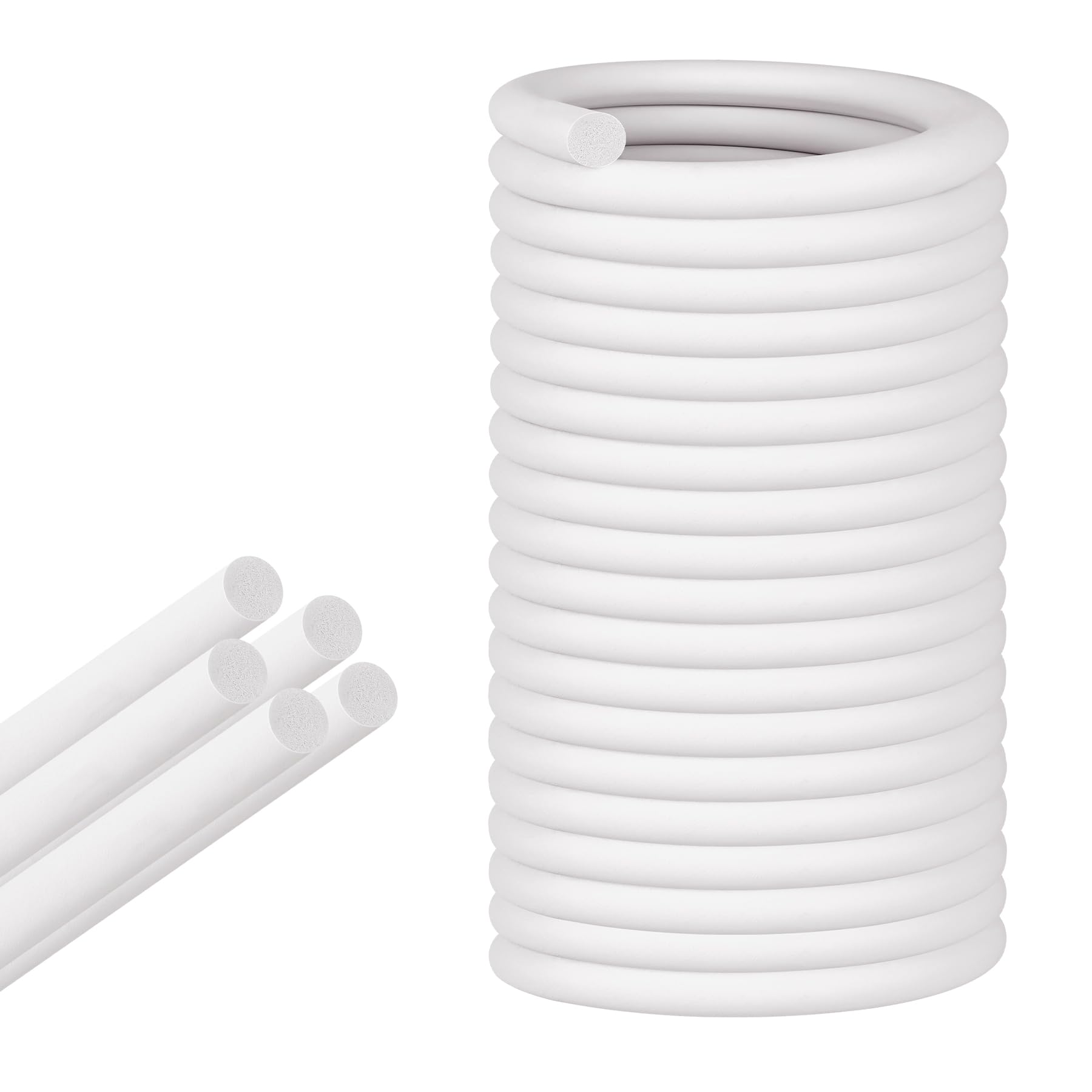 ToLanbbt Backer Rod EPDM Rubber 1/4" Diameter X 20 Length Caulk Saver Door Window Weather Stripping Seal For Concrete Filling Joints And Gaps Black