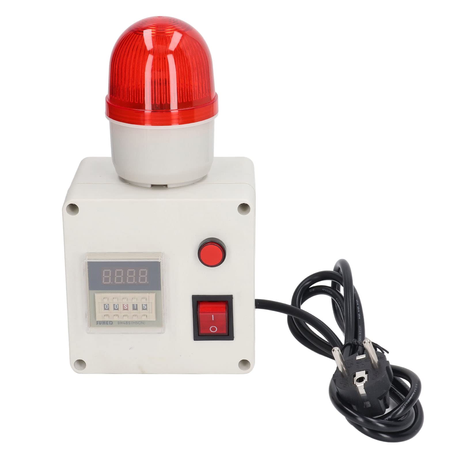 Alarma Industrial Sirena retardo sincronización Audio bocina luz 90dB | Dispositivo de alarma temporizado con alerta sonora y función luminosa para aplicaciones de seguridad industrial
