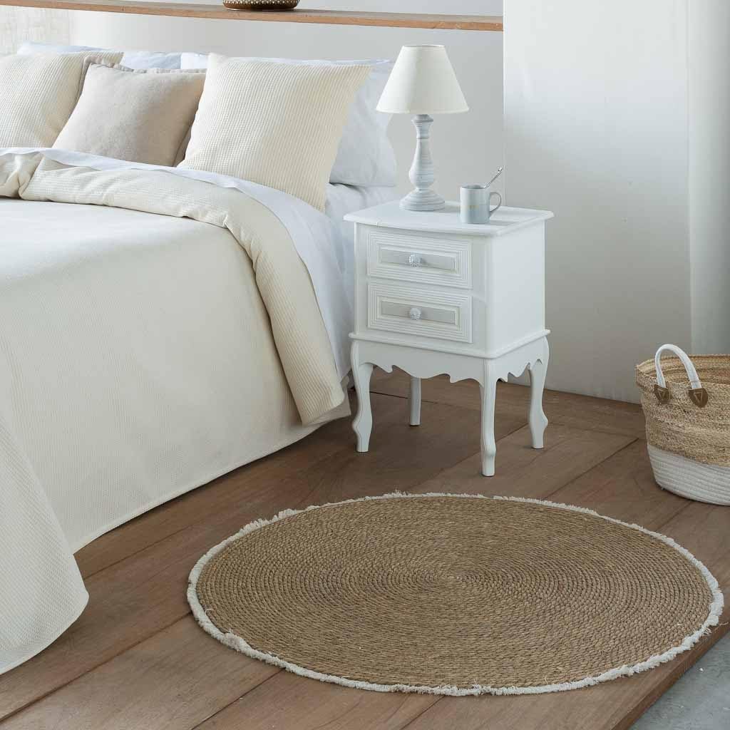 WANDERLUST DECO Alfombra Fibra Natural Tejido artesanal Marrón d100x1
