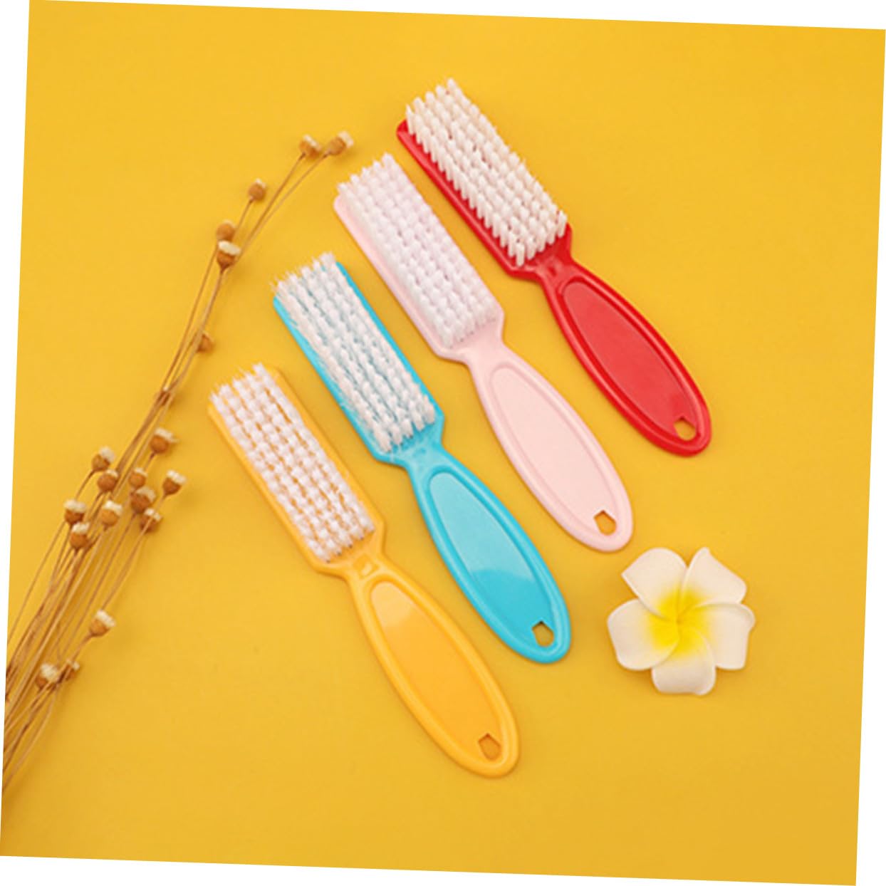 OUNONA 24 Piezas Cepillo de Uñas Mango y Agarre para Manicura Cepillos Limpiadores de Uñas de Suministros de Manicura