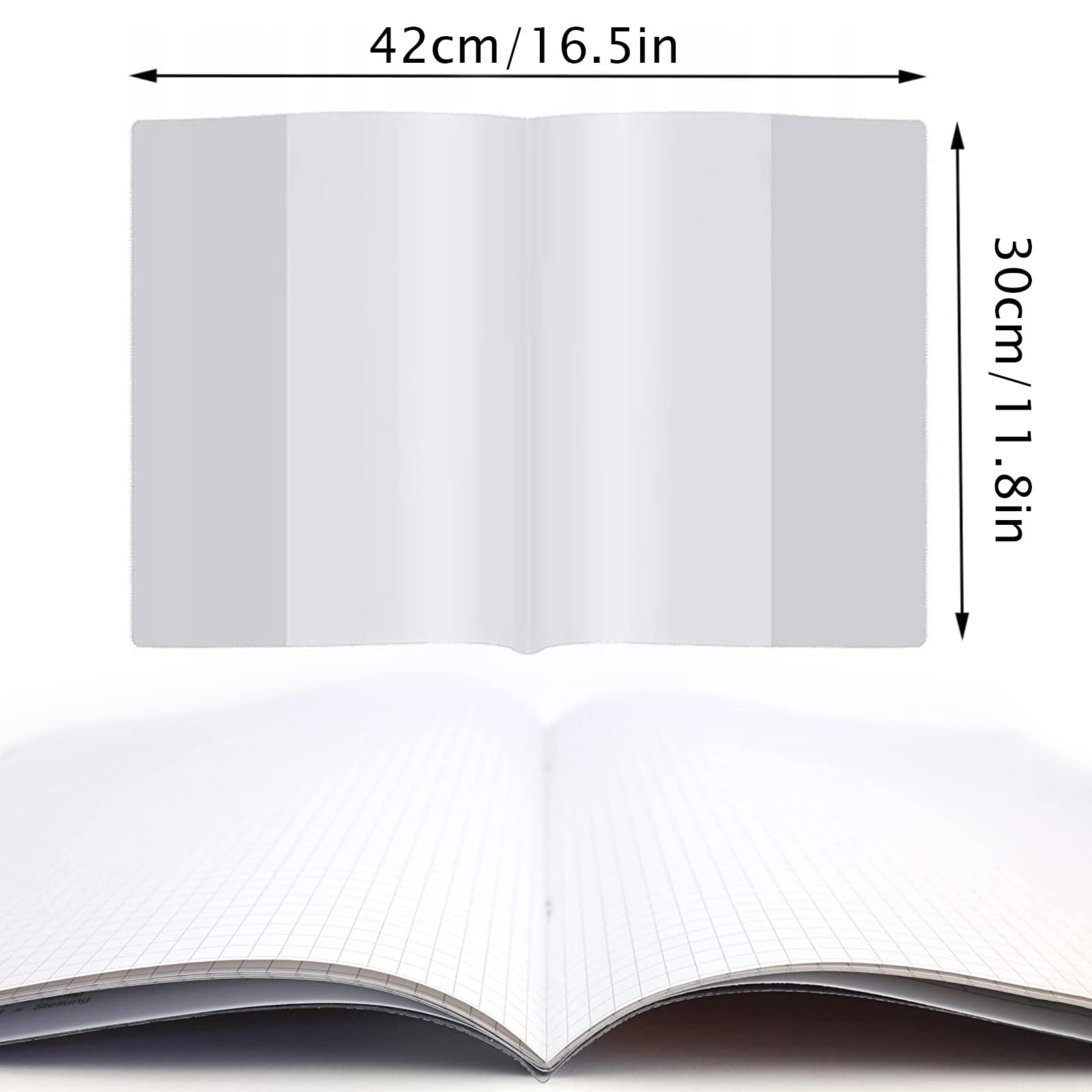 20x Transparente Buchumschläge 16K (26x18,5 Cm) – Selbstklebend, Verstellbar, Zum Schutz Von Schulbüchern & Heften