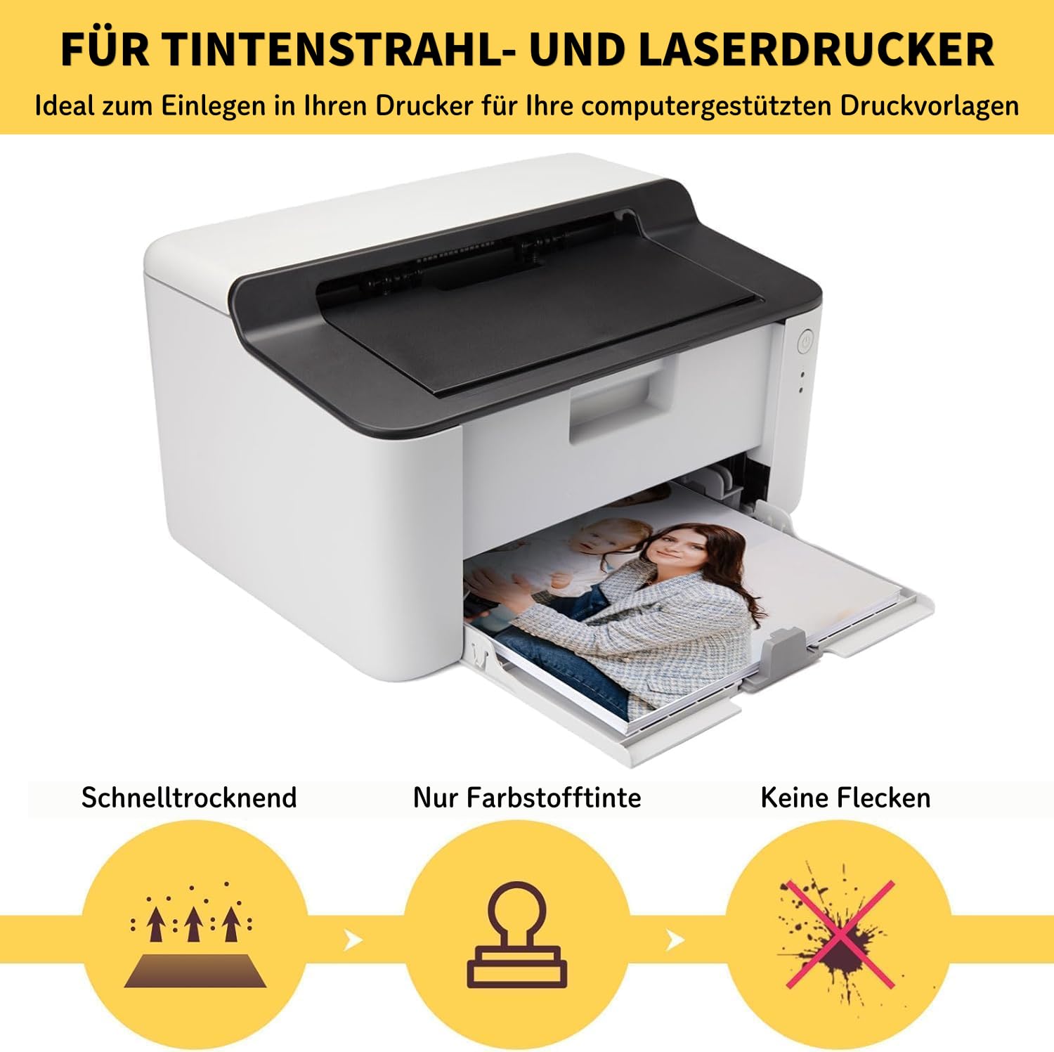 800 fogli di carta fotografica lucida su entrambi i lati, 15,2 x 10,2 cm, 200 g/m², carta fotografica a getto d'inchiostro, formato A6, lucida, per stampare, biglietti, fai da te, colore: bianco
