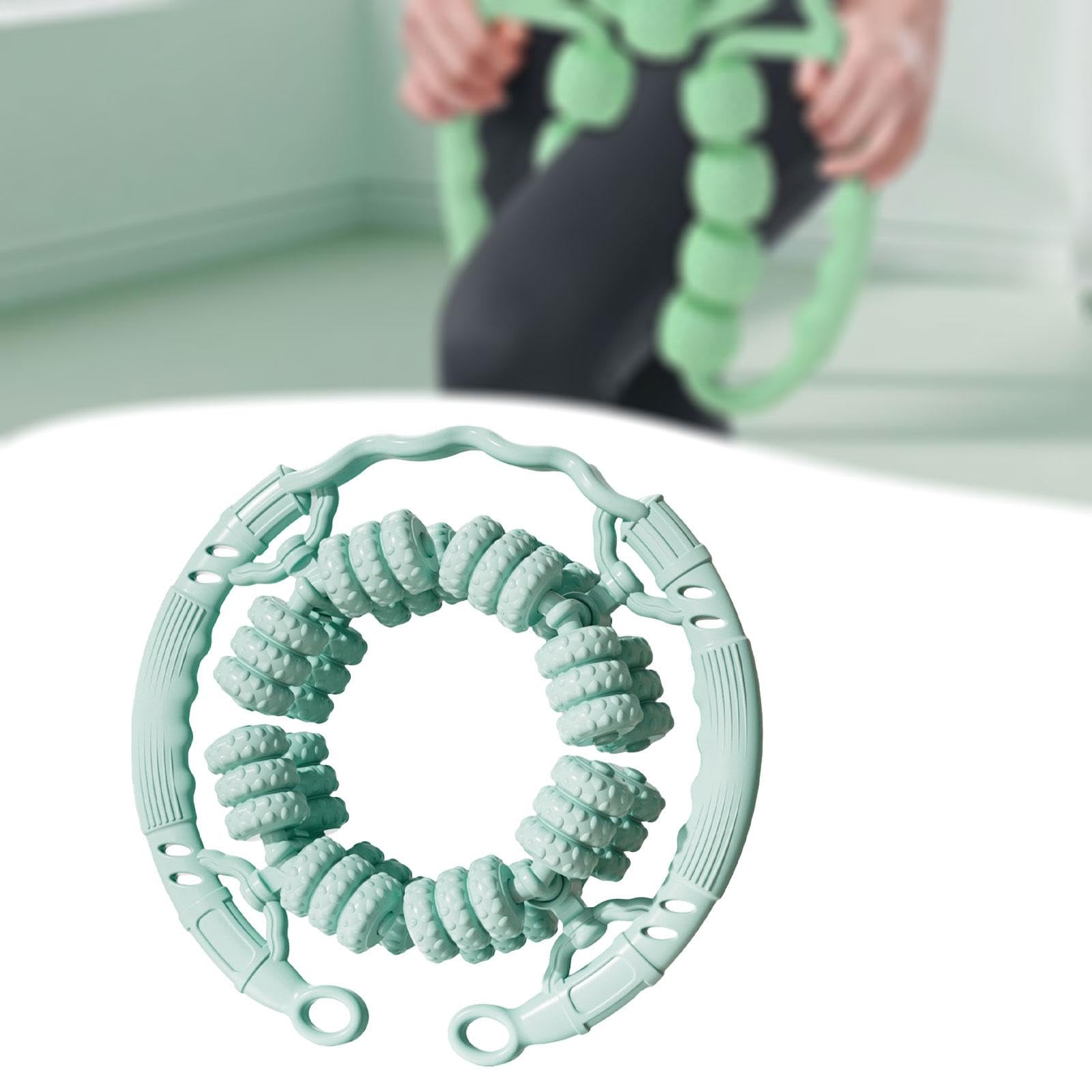 Rullo Massaggiante Circolare per Gambe, Massaggiatore Portatile per Collo e Braccia, Multifunzionale Ergonomico in PP per Sport e Fitness- Verde