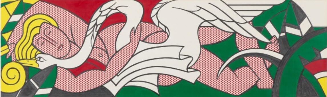 Leda and the Swan by ROY LICHTENSTEIN Canvas Poster Modern Wall Art Pop Painting ROY LICHTENSTEIN Prints for Home Picture Decor 40x120cm Frameless