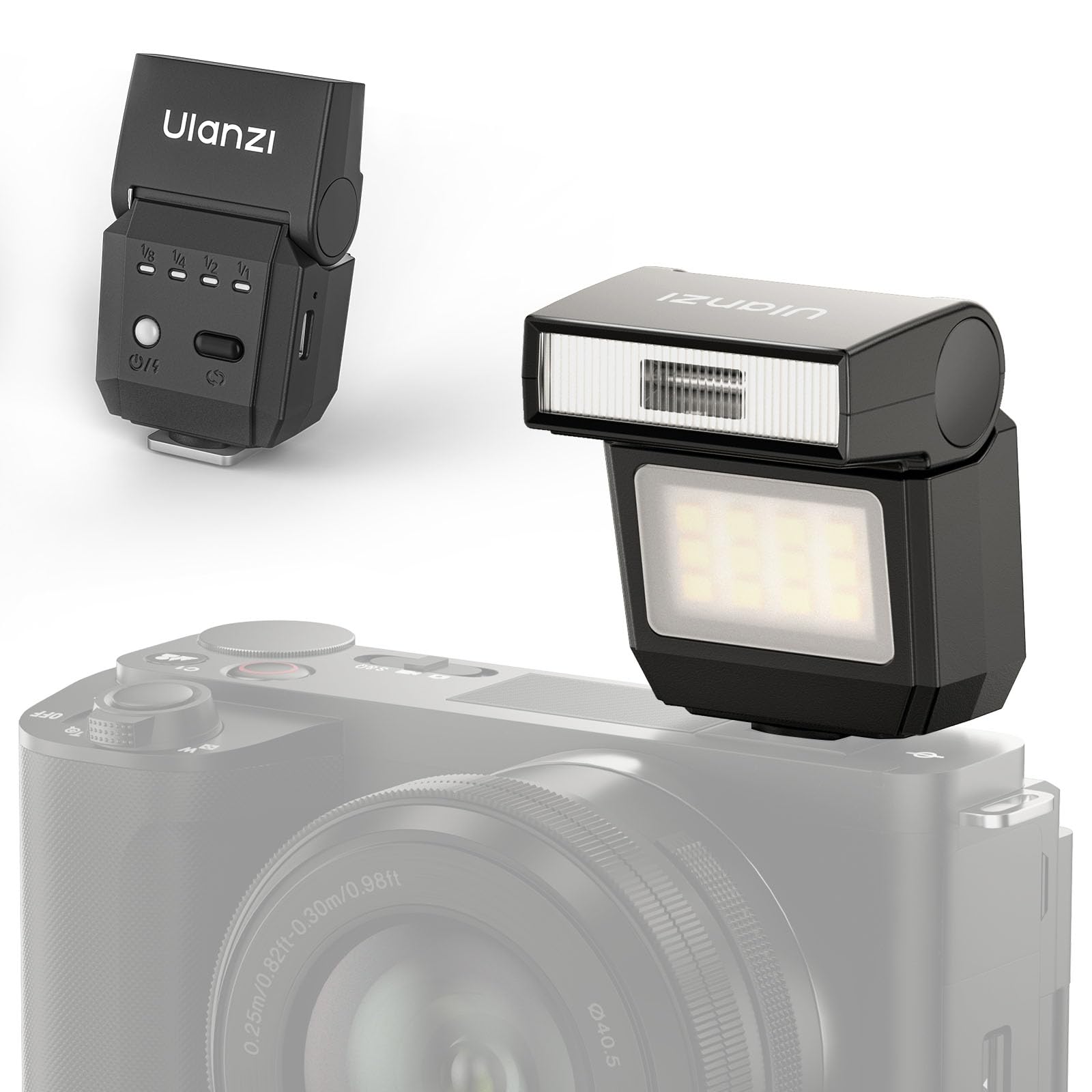 ULANZI SL03 Camera Flash with Video Light GN8 Speedlite Mini Flashlight for Canon Fuji Sony Nikon and Other DSLR Camera NOT FIT Sony ZV -1F
