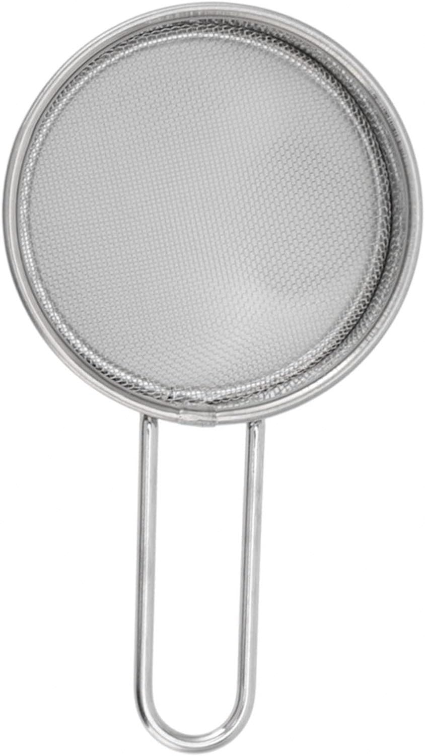 Setaccio per Farina in Acciaio Inox Leggero con Manico Ergonomico per Cucina e Pasticceria