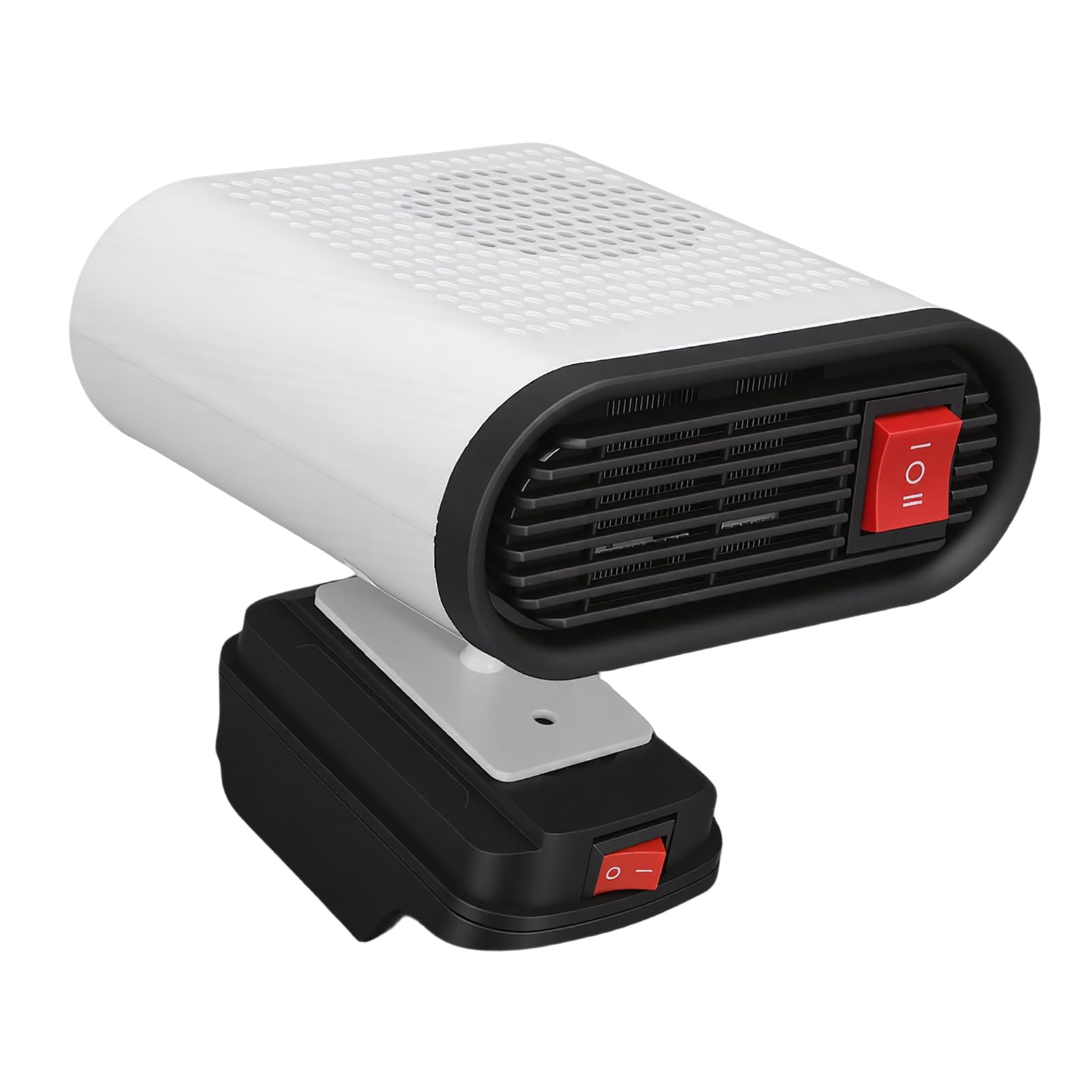 Riscaldatore portatile per auto, sbrinatore, con rotazione a 360 gradi, inclinazione di 160 gradi e doppia porta USB per riscaldamento senza fili a batteria
