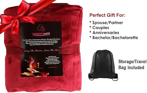 Miniatura 9 de Almohadilla de cama 100% impermeable y a prueba de manchas, masaje para parejas, ultrasuave, silenciosa, protector de sábanas de felpa con lados