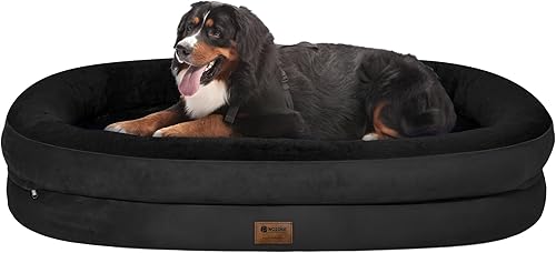 Miniatura 38 de Cama ortopédica lavable grande para perros: Cama impermeable para mascotas con respaldos - Funda extraíble y lavable para cama de perro grande de