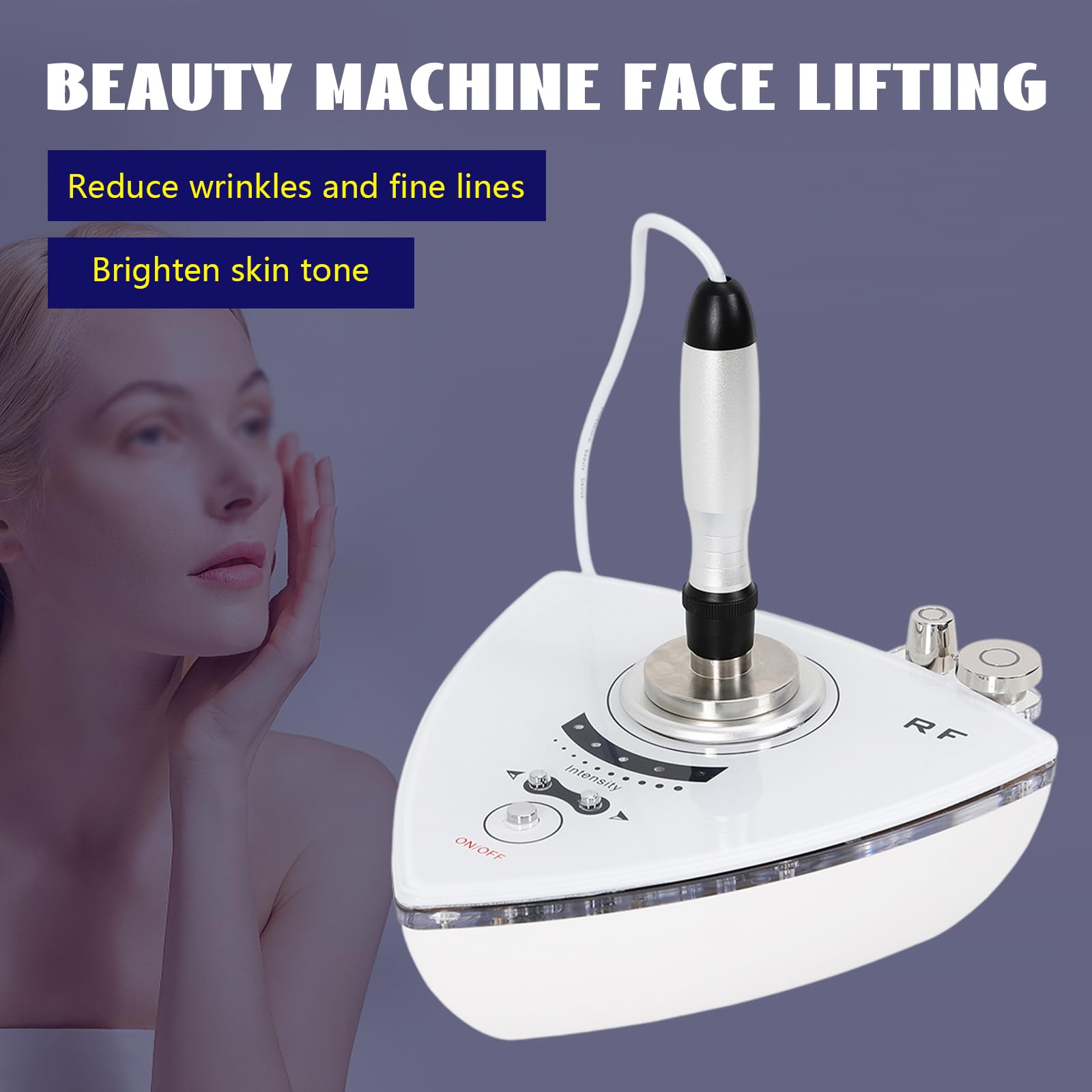 Toninggeräte, Gesichtsmassagegerät, Anti-Aging Hochfrequenz Gesichtsmassage Maschine, Schönheitsgerät mit drei Sonden, Einstellbare Intensität für Selbstreinigung und die Hautpflege im Salon